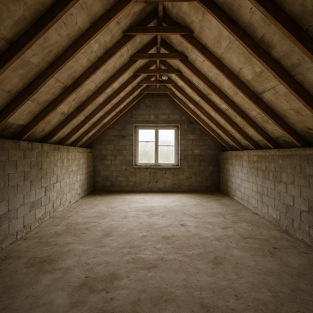 attic interier before